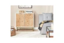 Sidebord Alaska Hvit, lyst tre, Gull - Hvit, lyst tre, Gull