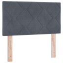  Sengegavl med Diamantblokker Design Mørk Grå 80 cm Fløyel
