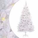 vidaXL Kunstig sammensatt juletre med 300 LED Hvit 180 cm PVC og stål