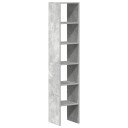  Bokhylle 2 stk stablebar betong grå 30x30x80 cm konstruert tre