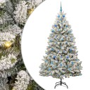  Kunstig juletre Grønn og hvit 210 cm PVC og metall