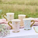 Club Green Hootyballoon Pappkopper Floral Pastell 8-pakning HBDF104