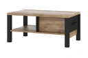 Skarebol Sofabord 90 cm - Svart/Tre/Natur