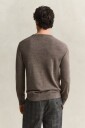 Gant Extrafine Merino Wool C Neck   Brown   XXL