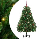  Kunstig juletre med LED  stripelys grønn 150 cm PVC og metall