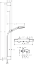 Hansgrohe Pulsify Select S Dusjpakke 90 cm 3jet m/termostat Krom