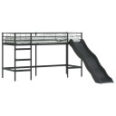  Barneseng med sklie Svart og Anthracite 75 x 190 cm