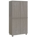 vidaXL Garderobe lysegrå 89x50x180 cm heltre furu
