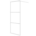 vidaXL Dusjvegg hvit 80x195 cm klart ESG-GLASS