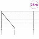  Gjerde med innlegg. Grå 1.4 x 25 m PVC-belagt stål