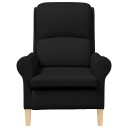  Moderne Lenestol Svart Polyesterstoff Tre