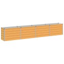 vidaXL Hevet Hagebed Naturlig 320 x 40 x 55 cm kaldvalset stål