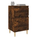 vidaXL Nattbord røkt eik 40x35x70 cm