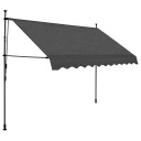 vidaXL Manuell uttrekkbar markise med LED 250 cm antrasitt