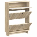 vidaXL Sko Skap EDE 78 x 24 x 103 cm Konstruert tre Sonoma eik
