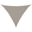 vidaXL Solseil 160 g/m² trekantet lysegrå 3,5x3,5x4,9 m HDPE