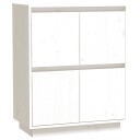 vidaXL Skjenk hvit 60x34x75 cm heltre furu