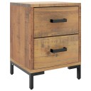 vidaXL Nattbord brun 36x30x45 cm gjenvunnet heltre furu