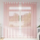  Voile gardiner med stanglommer 2 stk rosa 8721158552150