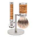 Mühle ROCCA Shaving Set Silvertip Fibre Stainless Steel Silver Matt