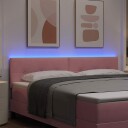  LED Hodegjerde Med Knapp Tufting Rosa 90 cm Fløyel