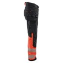 Blakläder 112516489955C152 Arbeidsbukse Varslingsvart Rød Svart