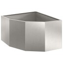 vidaXL Hjørne Plante sølv 60 x 60 x 35 cm Rustfritt stål
