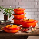 Le Creuset  Signature støpejernsgryte rund 22 cm vulcanic