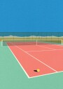 Tennis Court In the Desert Poster Plakat / 50x70cm
