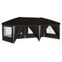 vidaXL Pop up Festtelt 575 x 288 x 245 cm Svart