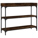  Konsollbord med hyller røkt eik 100x30x80 cm 8721012195912