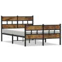  Sengeramme i metall uten madrass røkt eik 120x200 cm 8721158376589