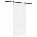 vidaXL skyvedør med tilbehør sett hvit 93x211 cm solid tre furu