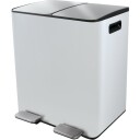 Spirella pedalbøtte Aliya matt hvit 2x20 liter