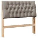  Polstret sengegavl Gråbrun 100 cm Massiv furu
