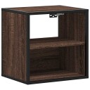 Veggmontert nattbord brun eik 40x31x39,5 cm 8721102838118