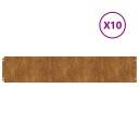  Plenkanter 10 stk 20x103 cm fleksibelt cortenstål