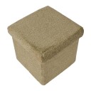 Puff HOME4YOU Jesse med oppbevaring 30x30x30 cm Grønn   Grønn