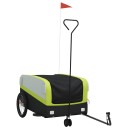 vidaXL Sykkelvogn svart og grønn 45 kg jern