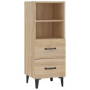 vidaXL Skjenk sonoma eik 34,5x34x90 cm konstruert tre