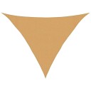  Solseil 160 g/m² trekantet sand 3x3x4,2 m HDPE