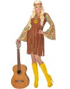 Flower Power Babe Hippiekostyme til Dame Strl M