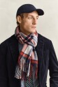 Gant Checked Wool Scarf   Cream   ONE SIZE