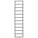 vidaXL Håndklestativ 24x12x96 cm svart stål