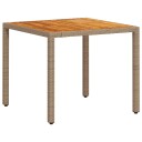  Hagebord beige 90x90x75 cm polyrotting akasie 368124
