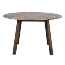 Rowico Home Taransay Spisebord, Brun marmor, Hvit pigm., Ø125 Unoliving 1729644-01-0 1729644-02-0