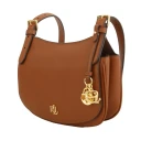 Lauren Ralph Lauren Leather Medium Marcy Crossbody Bag   Brown   ONE SIZE