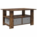  Kaffebord med skuff Røkt eik 77 x 55 x 42 cm Konstruert tre