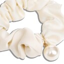 By Lyko Satin Scrunchie with Pearl Beige