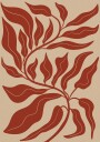 Abstract Red Leaf Plakat Plakat / 100x150cm